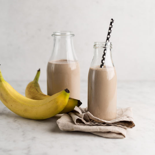 Smoothie met koffie en banaan