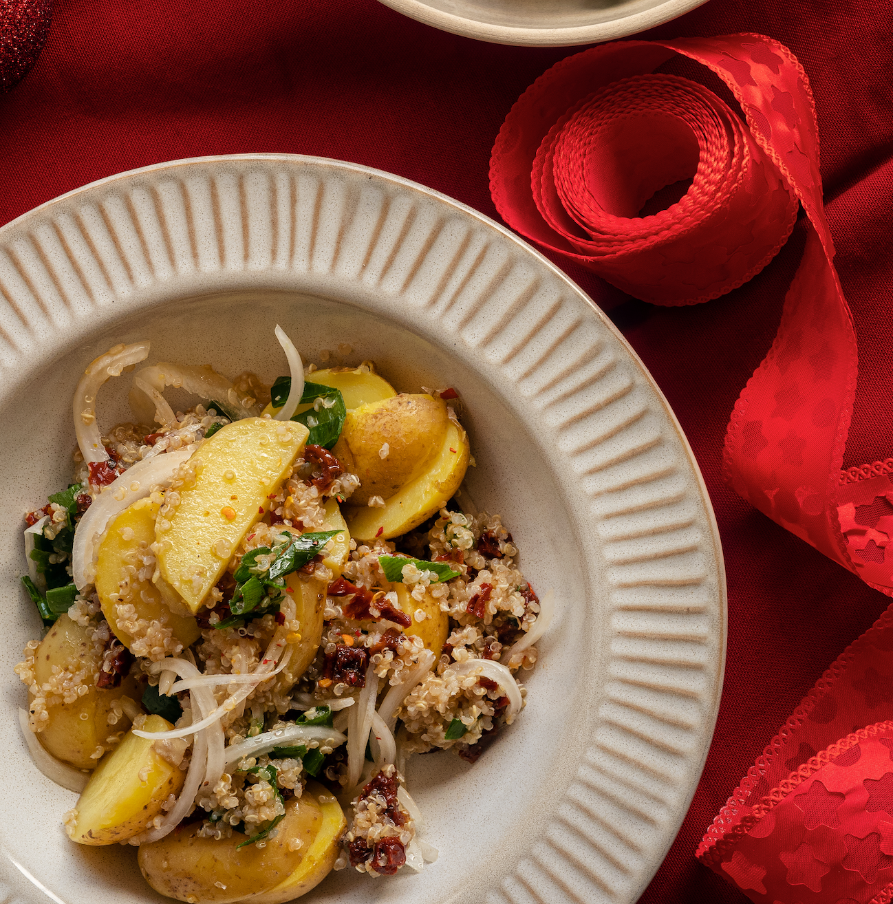 Aardappelsalade met quinoa