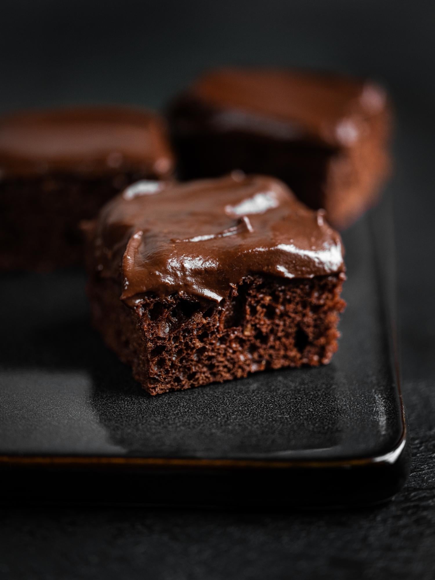 Chocoladetaart met glazuur