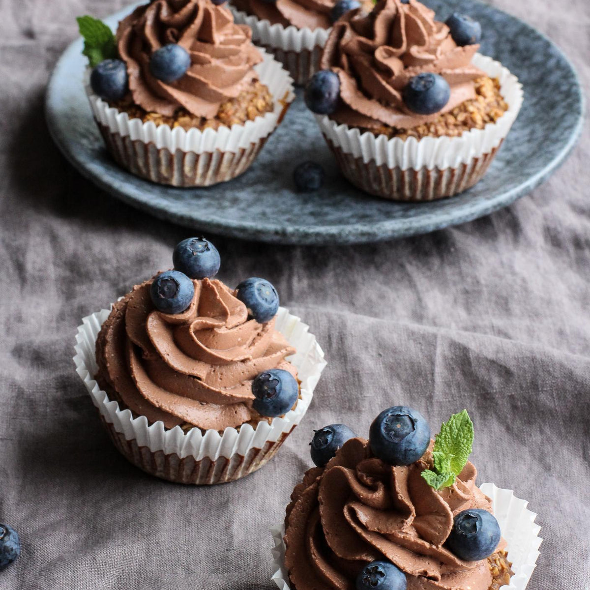 Cupcakes met bosbessen