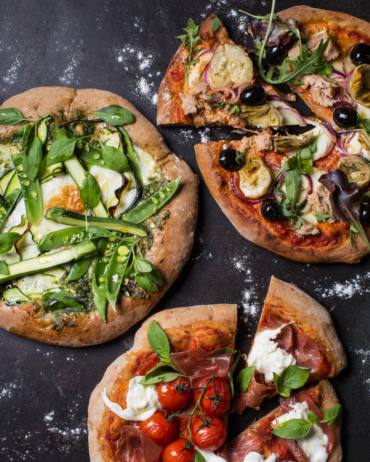 Zelfgemaakte volkoren pizza