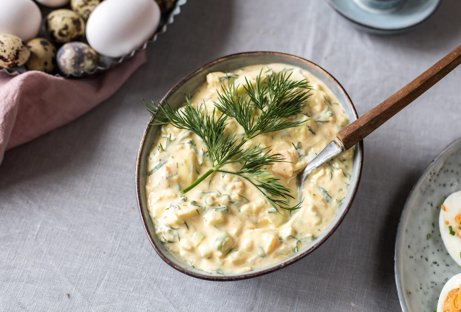 Eiersalade met yoghurt