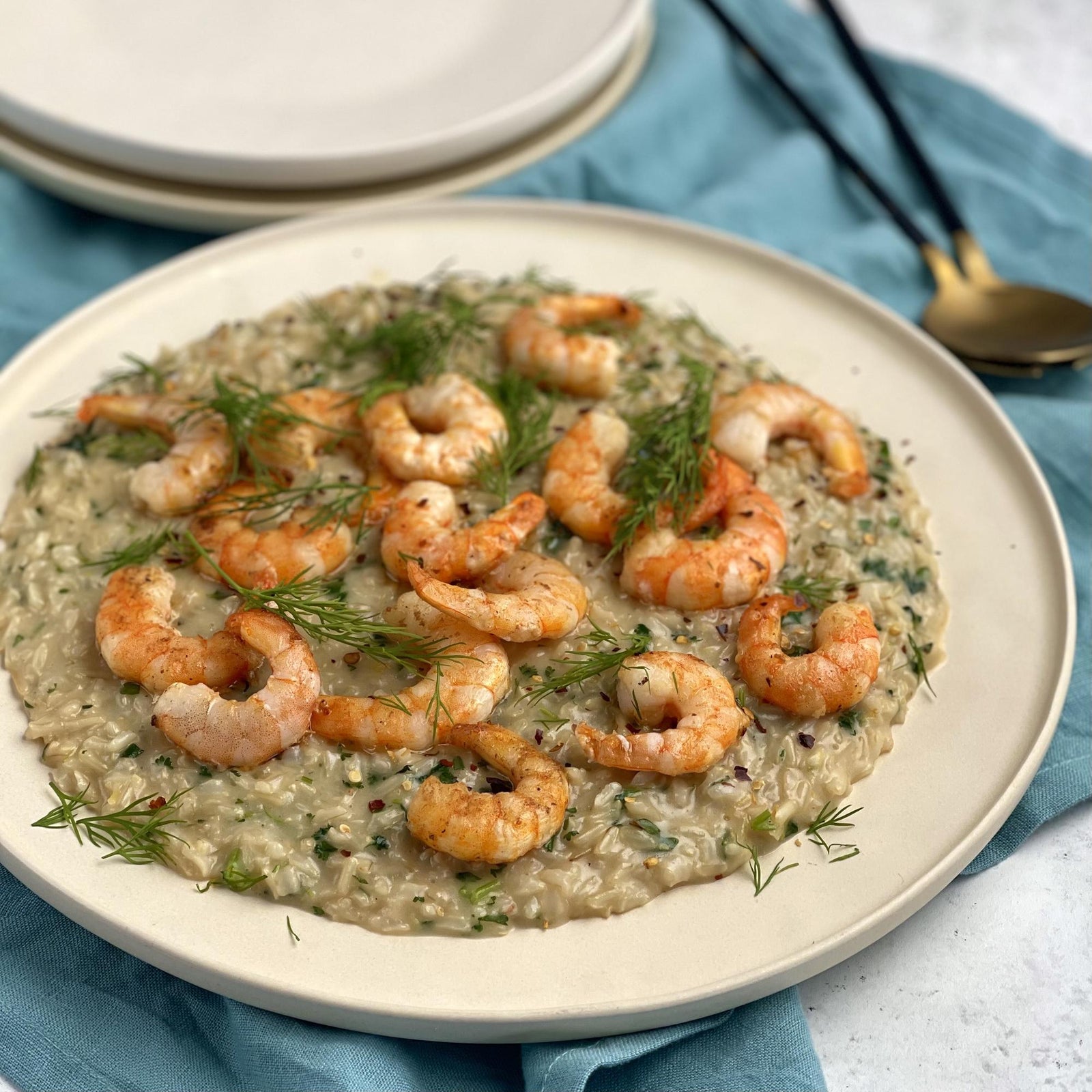 Garnalen risotto
