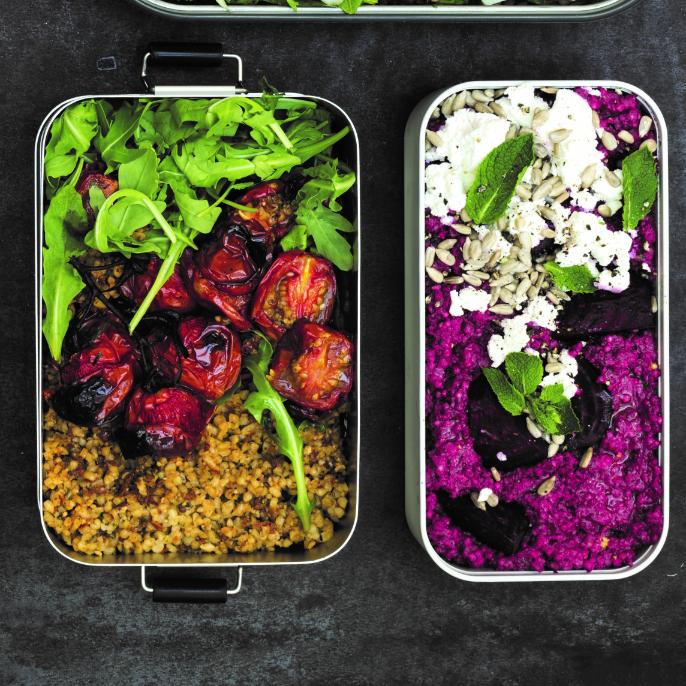 Gierst met pesto, munt en geitenkaas