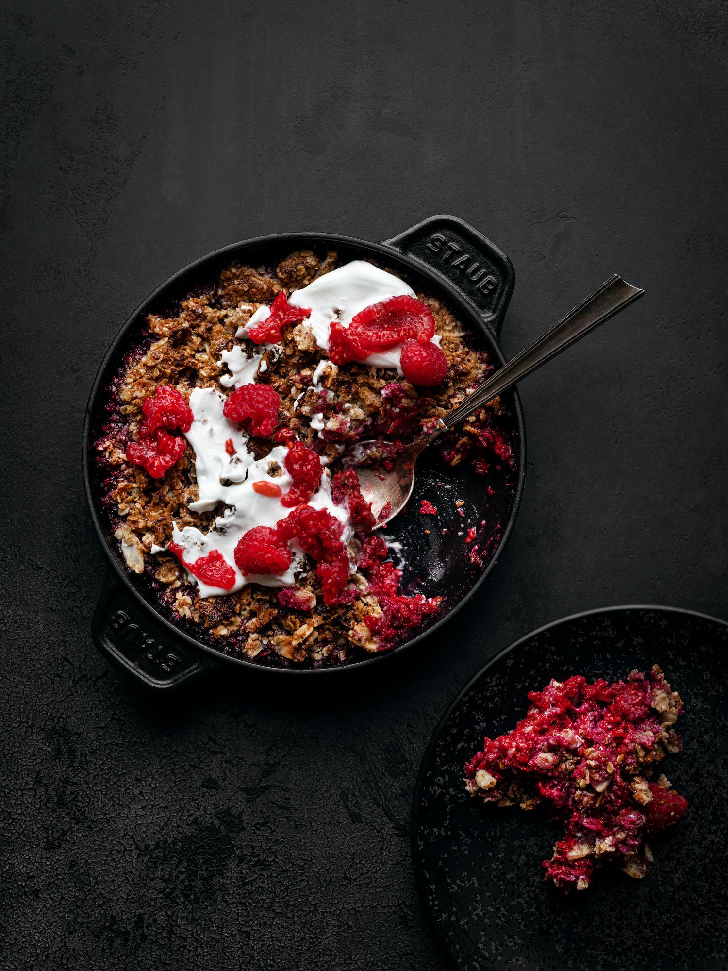 Frambozen crumble