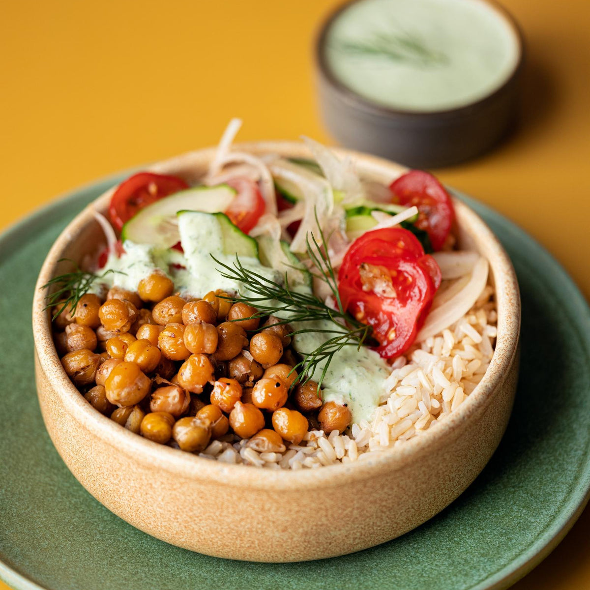 Bowl met geroosterde kikkererwten