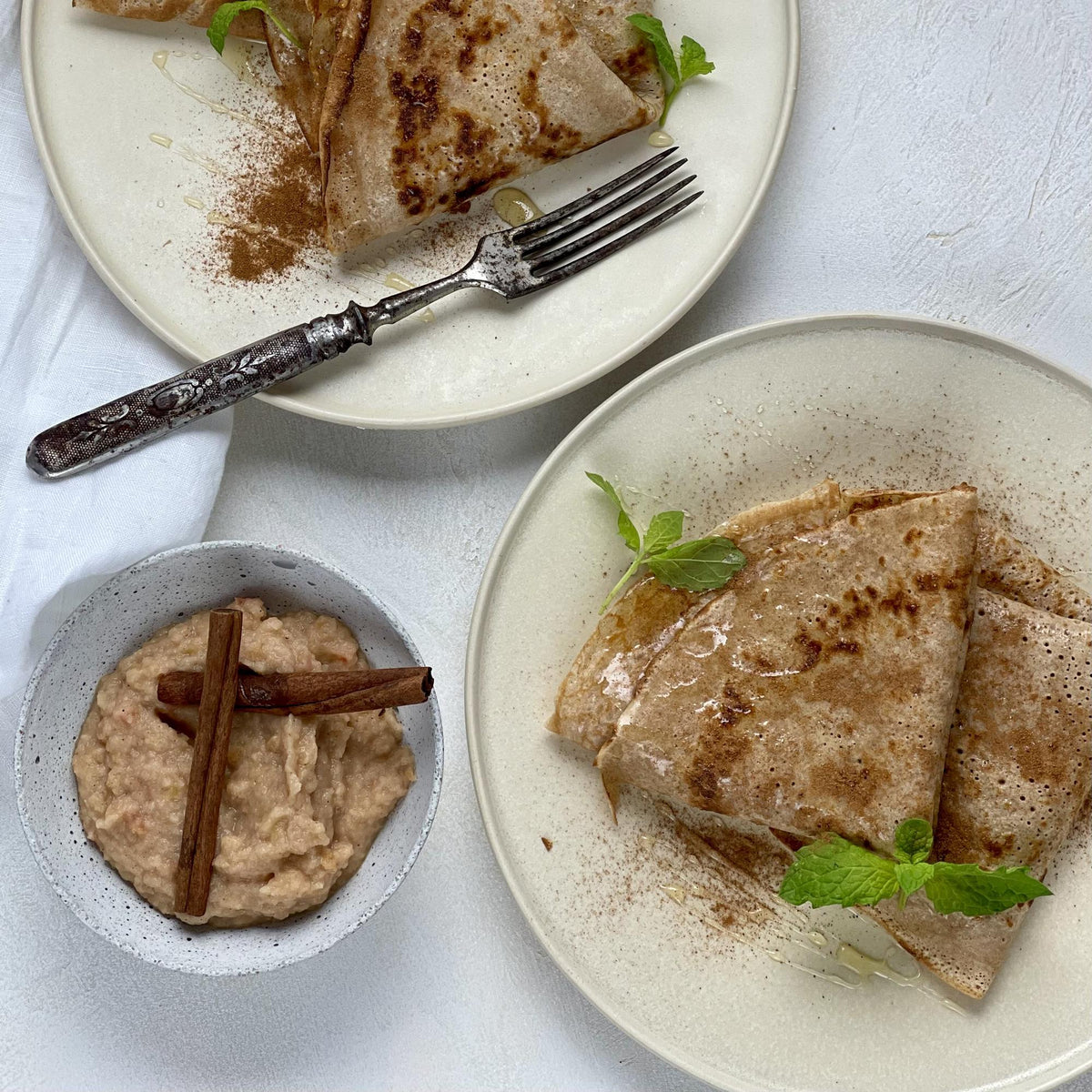 Pannenkoeken met appelmoes