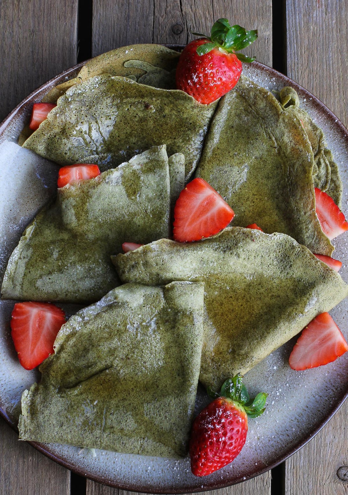 Pannenkoeken met matcha-thee