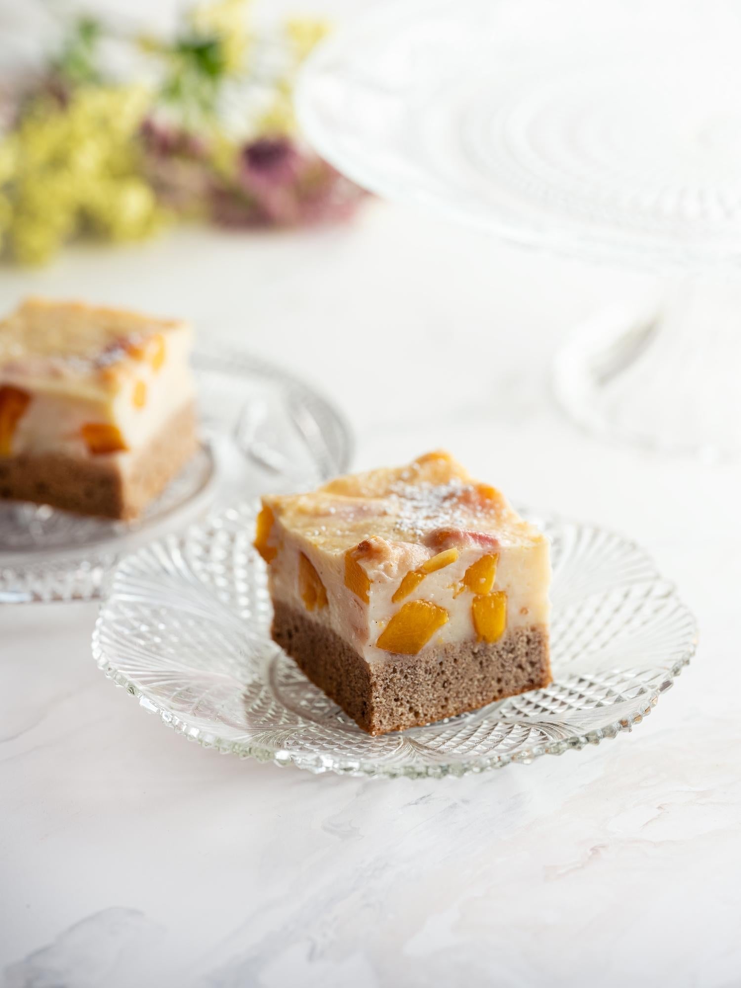 Biscuitreepjes met perziken