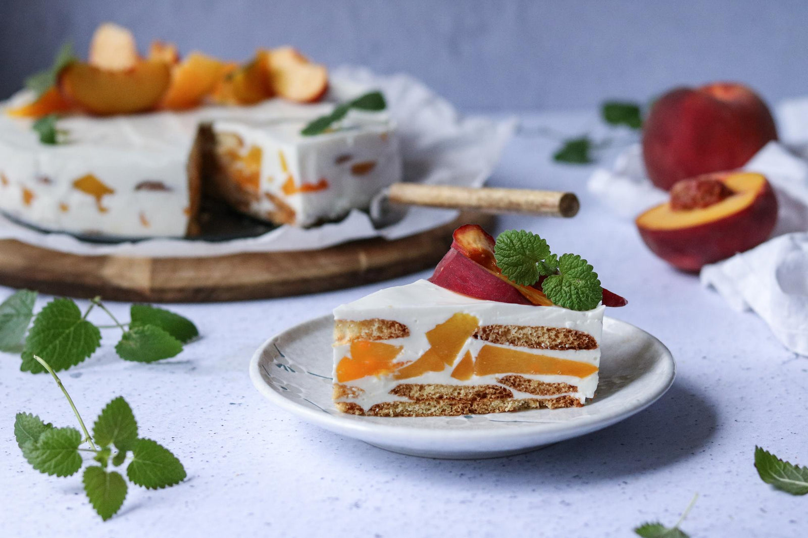 Kwarkkoek met zelfgemaakte volkorenbiscuits