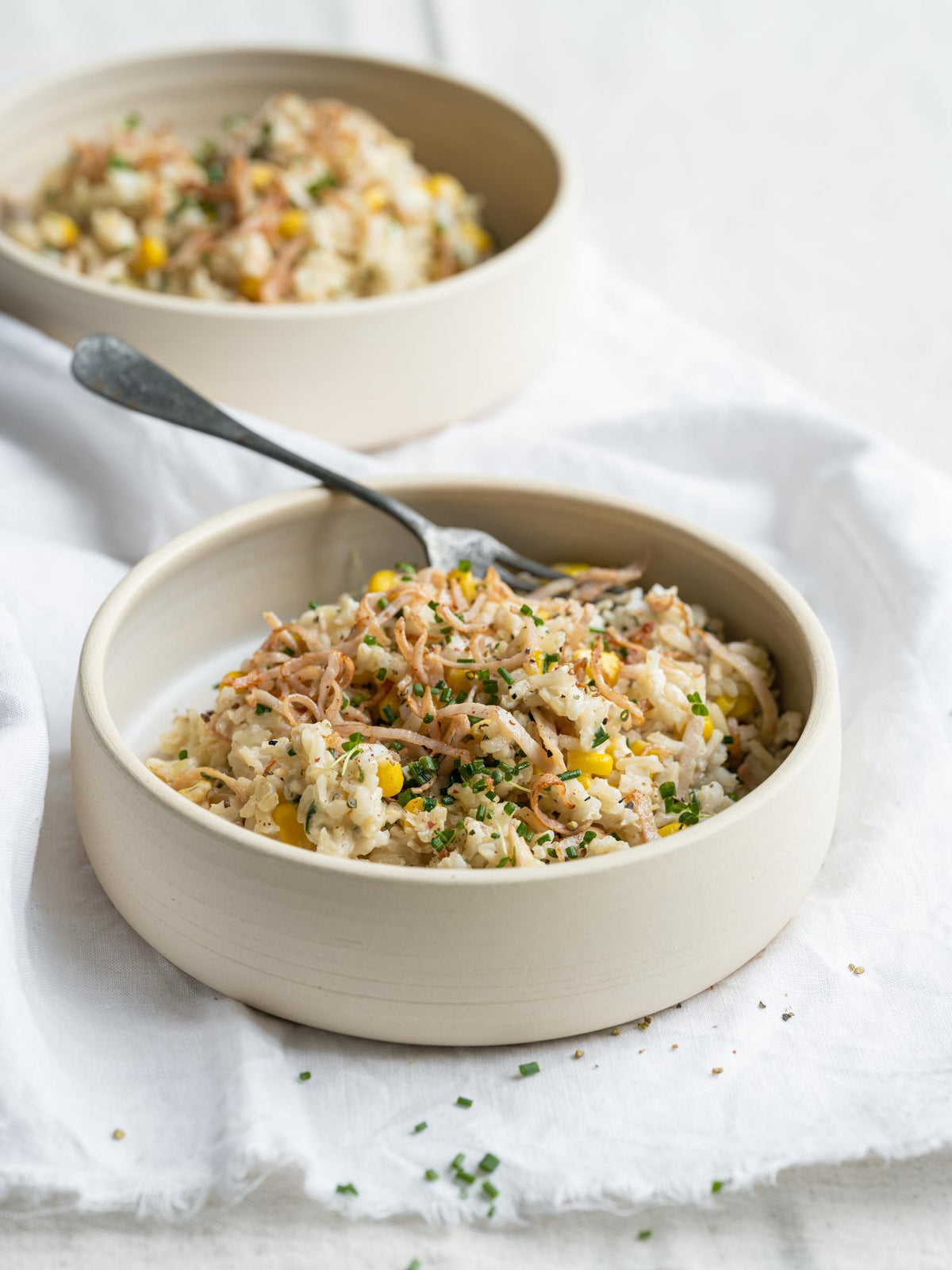 Risotto met maïs en kippenham