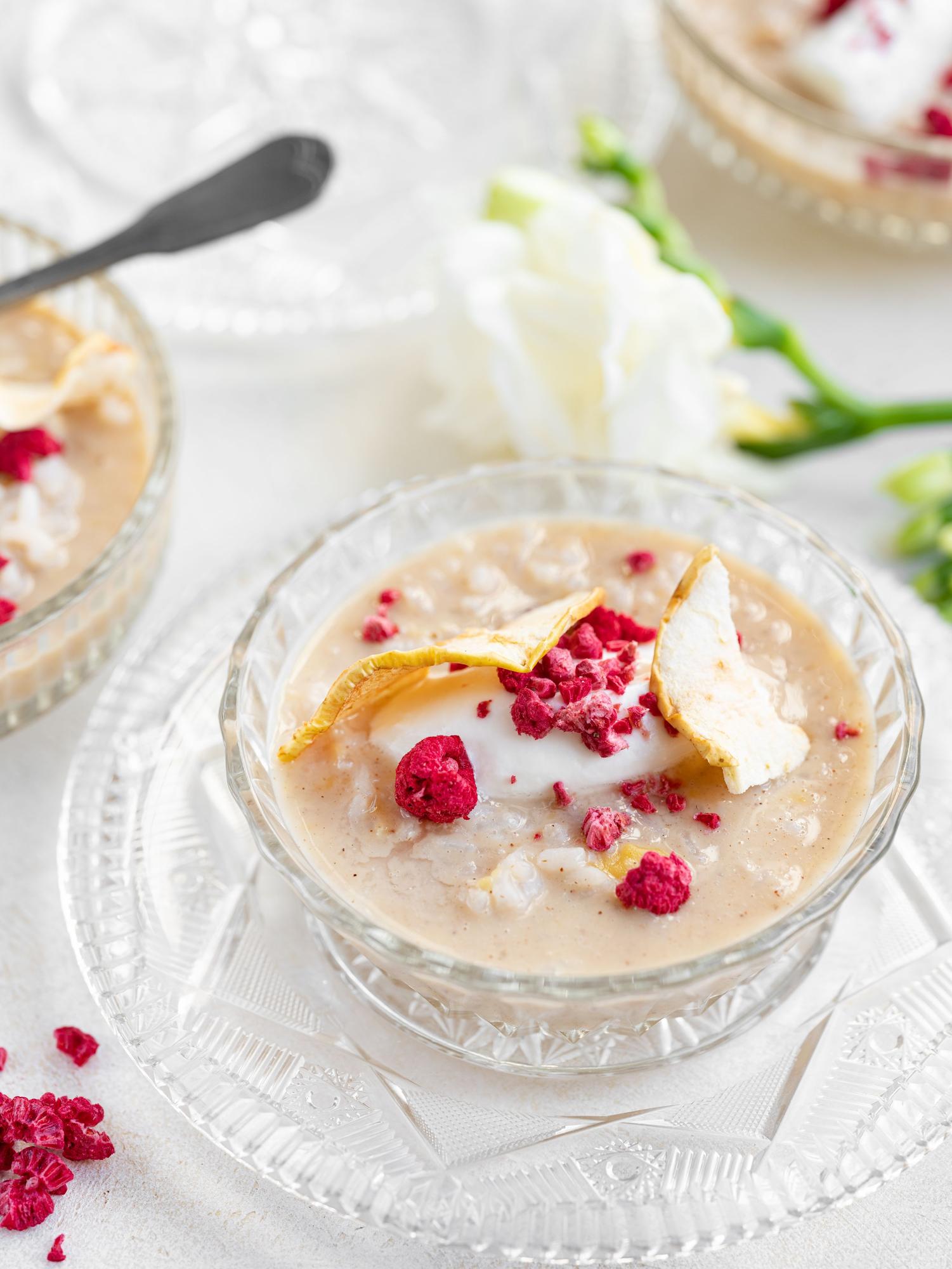 Rijstpudding met pindakaas