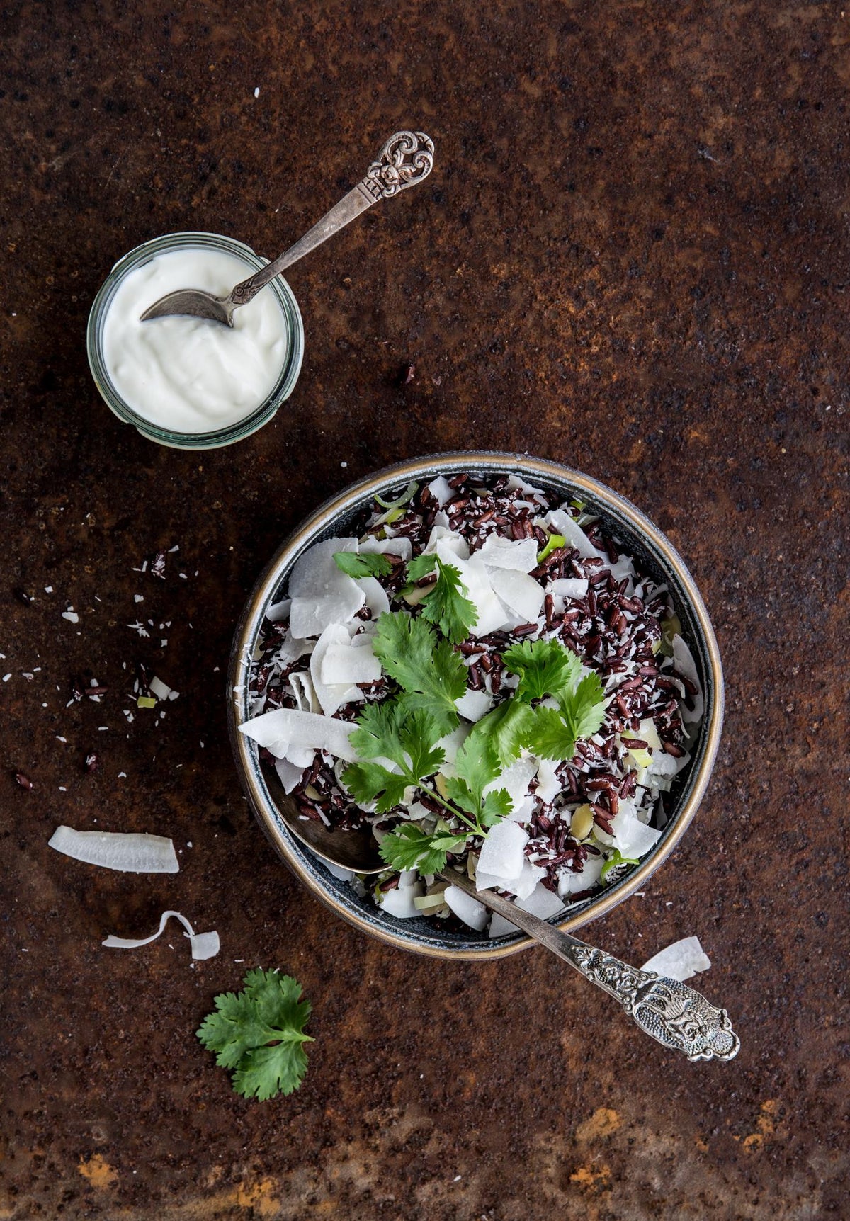 Salade met wilde rijst en kokos