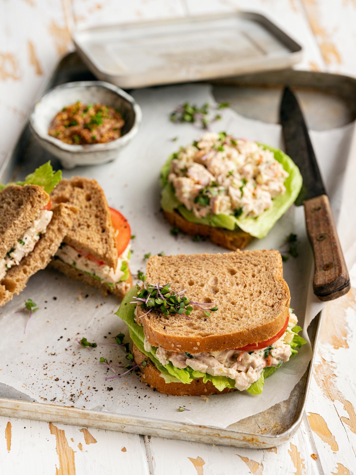 Sandwich met kipsalade