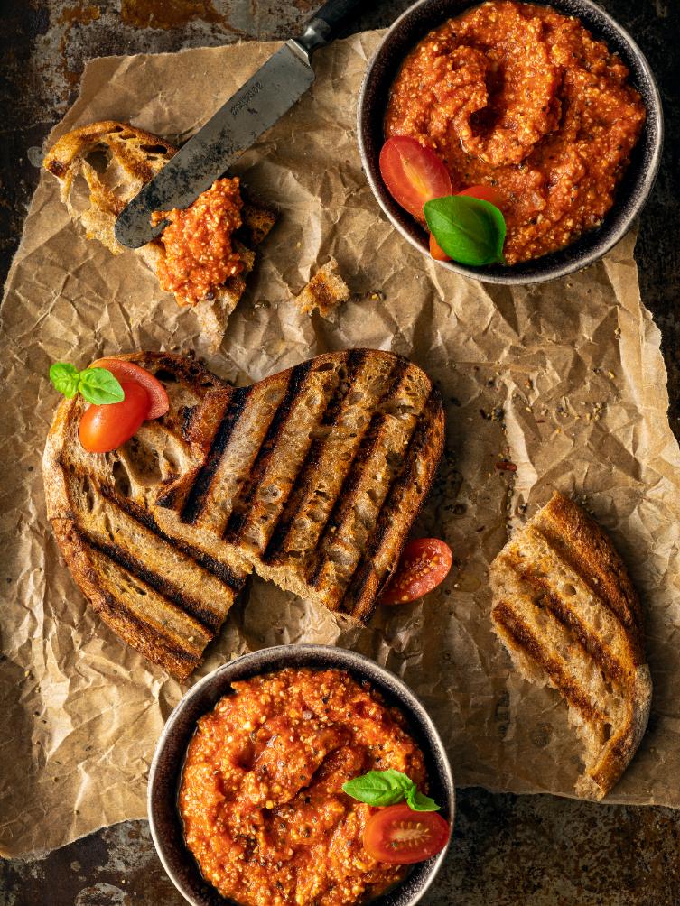 Tapenade van geroosterde tomaten