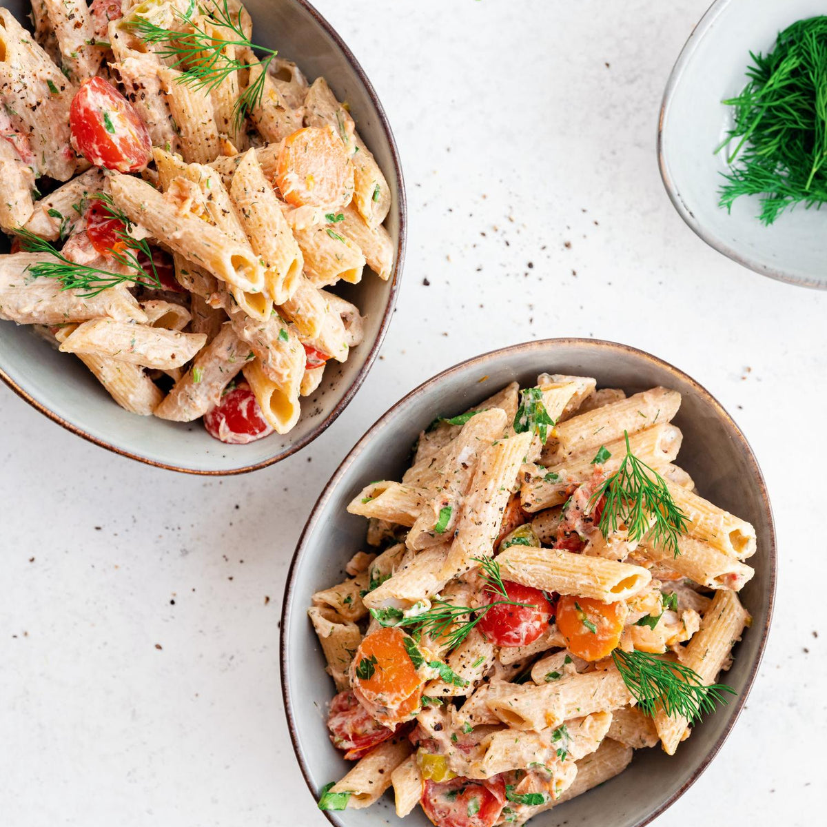 Pasta met gerookte zalm