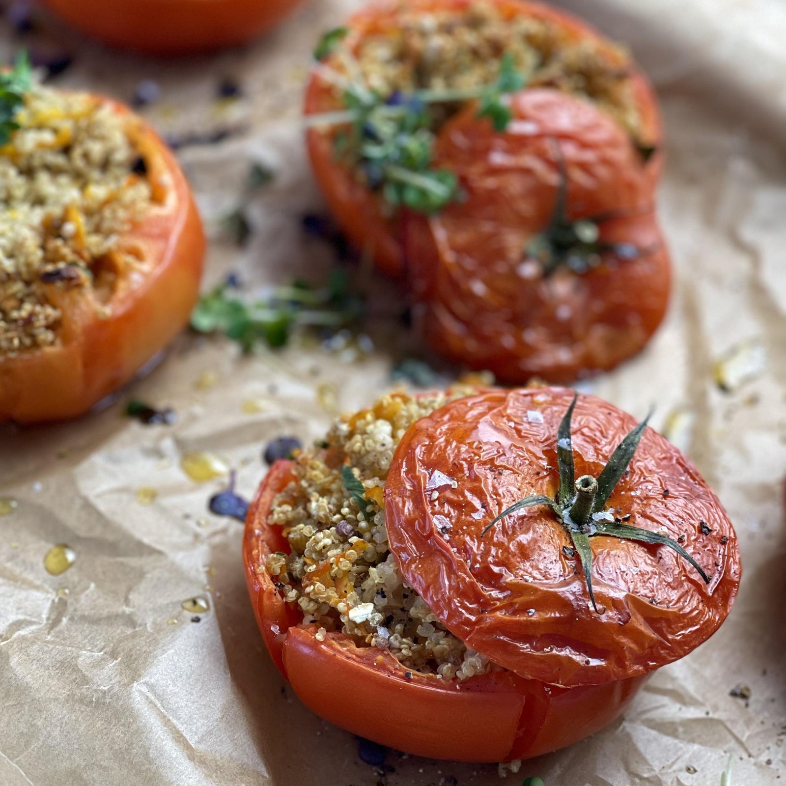Gevulde tomaten met quinoa