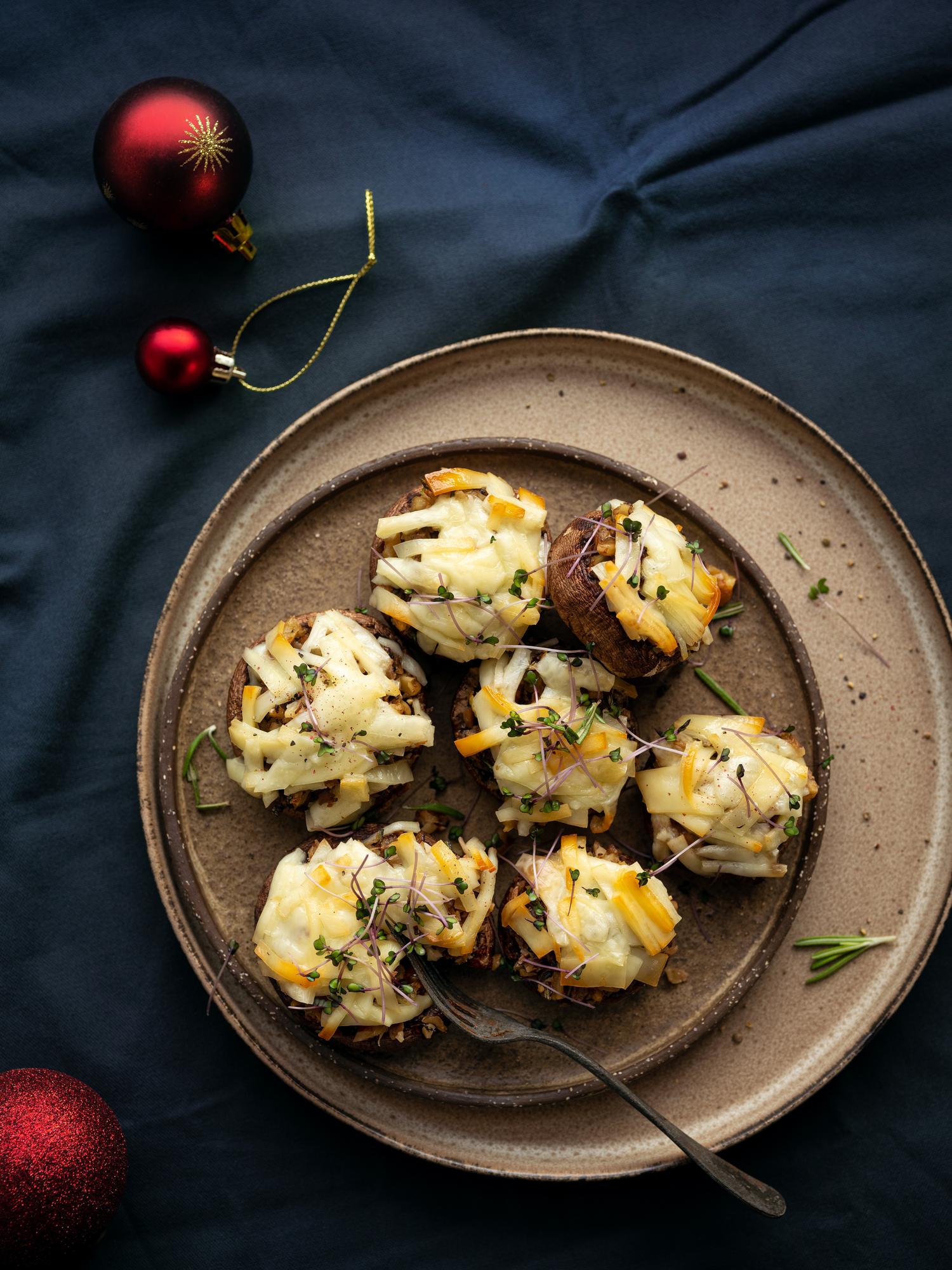 Champignons gevuld met rozemarijn
