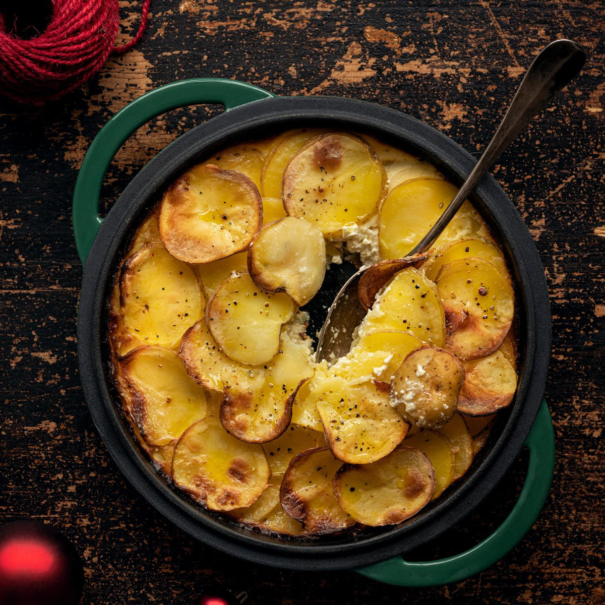 Gegratineerde aardappelen met room