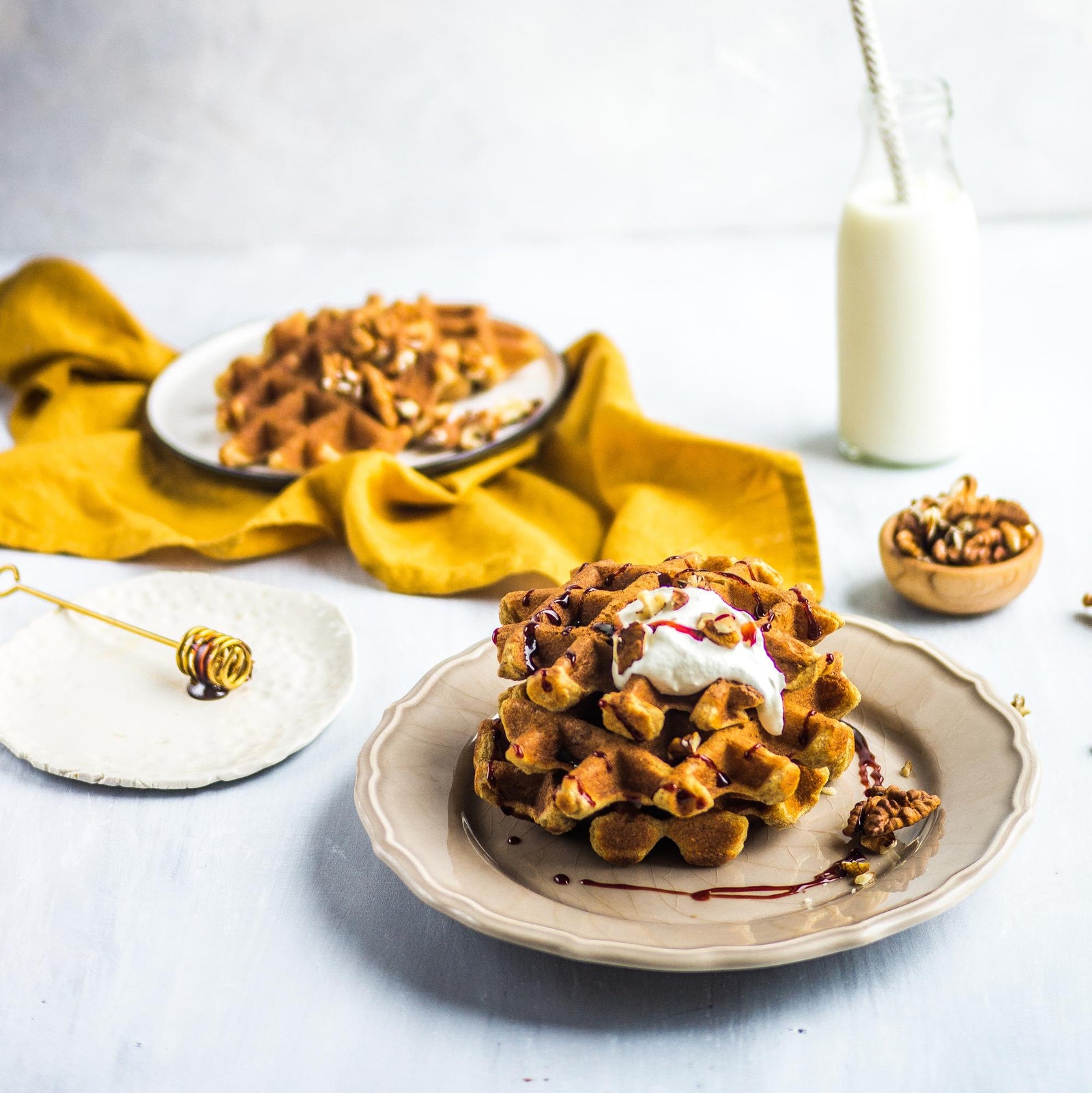 Kaneel wafels met kefir
