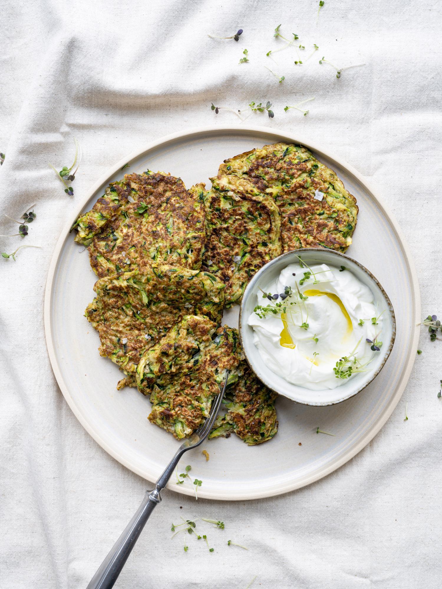 Courgette-aardappelkoekjes