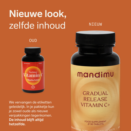 Vitamine C geleidelijke afgifte met rozenbottelextract
