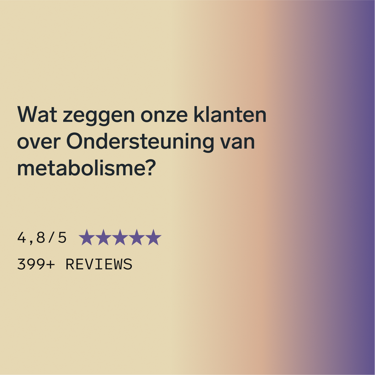 Ondersteuning van metabolisme