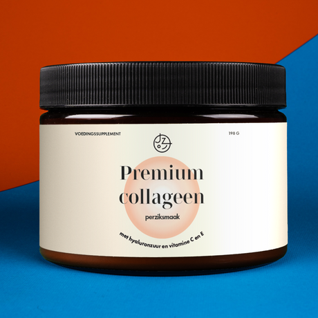 Premium collageen met hyaluronzuur en vitaminen C en E (perziksmaak)