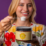 Gehydrolyseerd viscollageen met hyaluronzuur en vitamine C en E (mangosmaak)