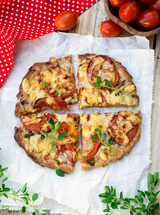 Huisgemaakte volkoren pizza