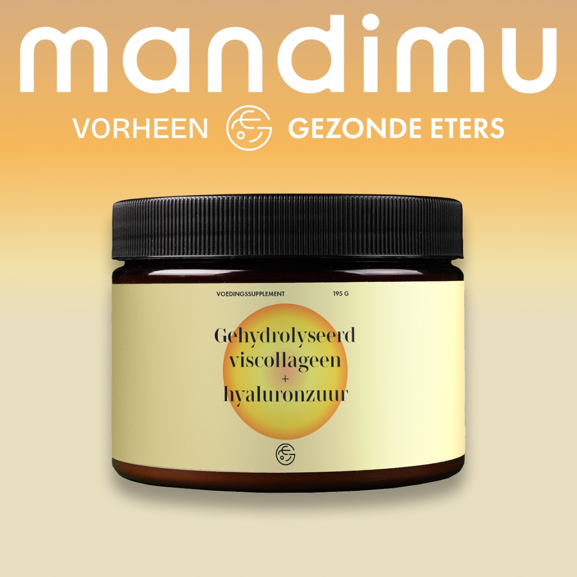 Gehydrolyseerd viscollageen met hyaluronzuur en vitamine C en E (mangosmaak)