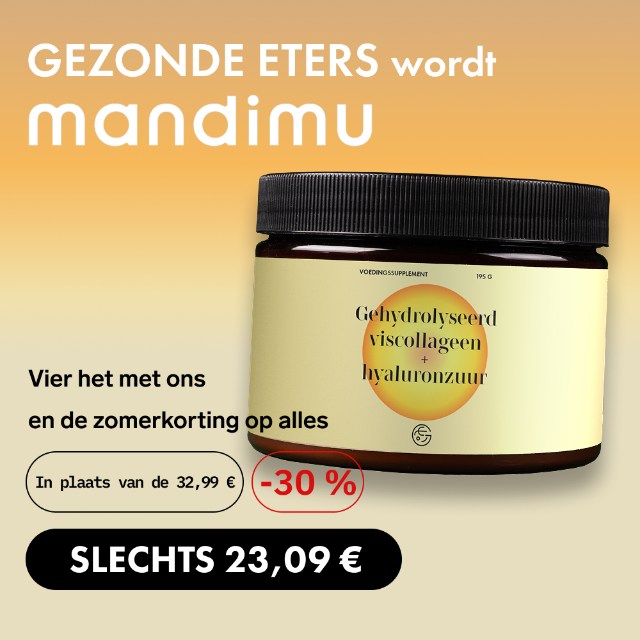 Gehydrolyseerd viscollageen met hyaluronzuur en vitamine C en E (mangosmaak)