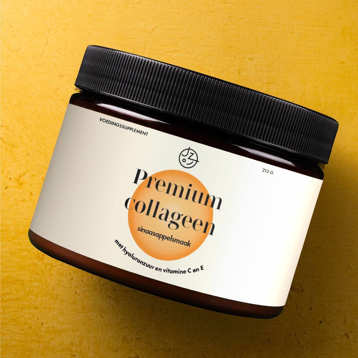 Premium collageen met hyaluronzuur en vitaminen C en E (sinaasappelsmaak)