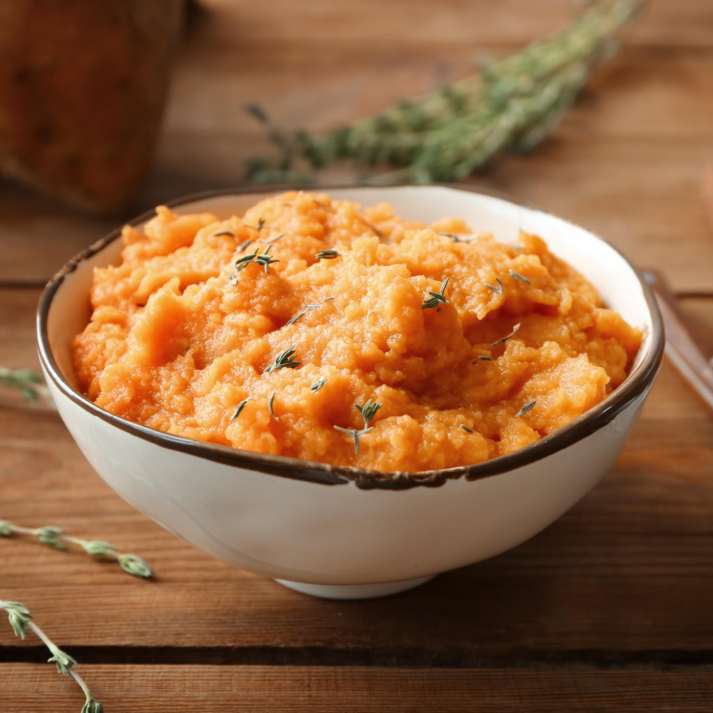 zoete aardappelpuree